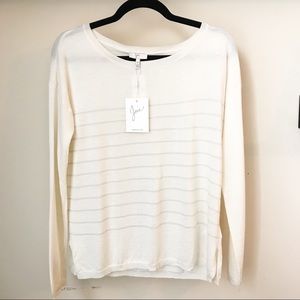 72% OFF! Joie Cashmere Sweater, Ivory and Silver